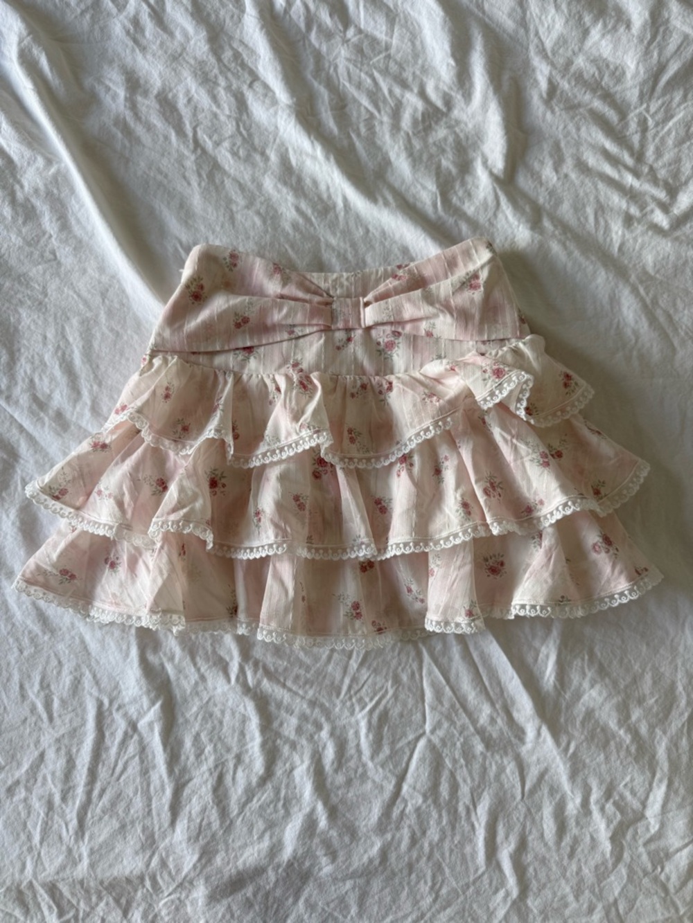 Kestan Avery Ruffled Floral Mini Skirt - Pink